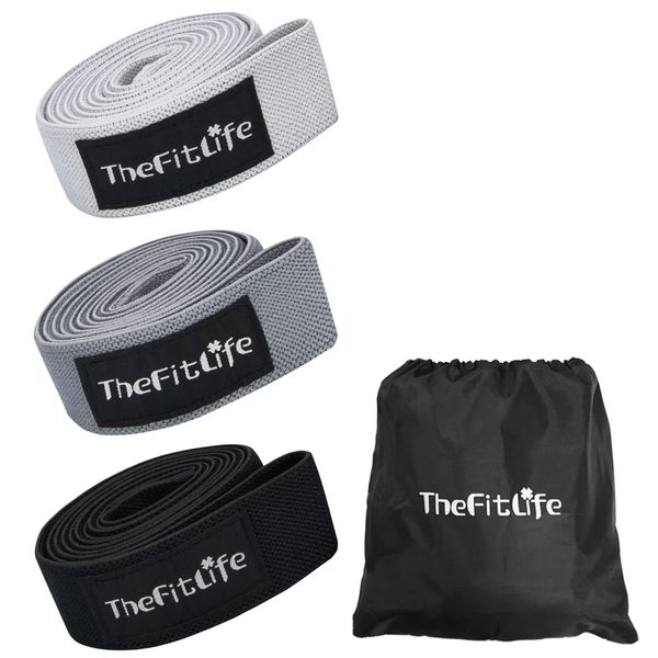 TheFitLife Training Tube, Muscle Training Tube, Rubber Tube, Resistance Band, Stretch Band, Fitness Band (Gray Set)