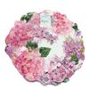 x4 Shabby Chic MELAMINE Dinner Plate Set Hydrangea Pink Purple Easter Floral NEW