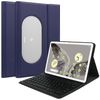 PC Tech Google Pixel Tablet TPU Case Bluetooth Keyboard with US Layout Roman Input Support (English Keyboard/Black, Navy Blue)