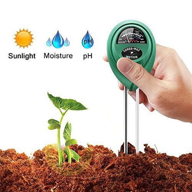 5 in 1 LCD Digital Soil PH Meter Tester Moisture Humidity LED