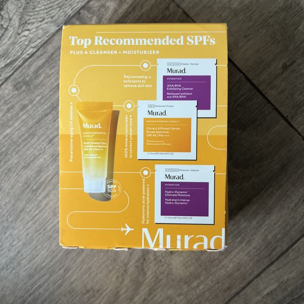 New Murad SPFs Suncreen Set for AM & PM: 1 Travel Size Sample + 3 Sample Sz