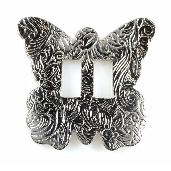 Conchos 1 1/2" Butterfly Nickel Finish 25 Pcs
