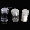 Powder Case Refill Bottles Set of 6 Perforated Clear Portion Bottle Powder Bottle Nail Powder Glitter Container Small Portion Container Portable