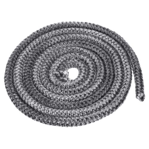 PATIKIL 2Mx10mm Fiberglass Rope Fiberglass High Temperature Stove Gasket Seal for Boiler Furnace Oven Kiln Casting, Black