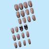 Lwenjing Nail Tip, False Nail Tip, 3D Nail Tip, Handmade Nail Tip, Wedding Nail Tip, Cute, Long, Popular, Japanese Style, Bride Nails, Shiny, False Nails, Pack of 24