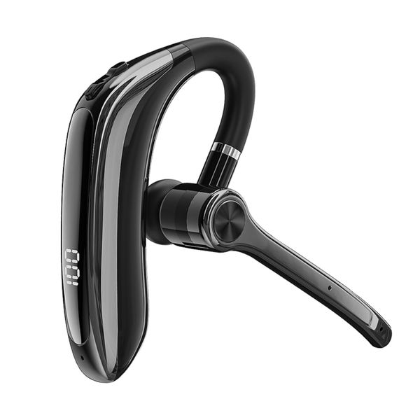 Bluetooth Headset with Microphone Hands Free Earpiece Wireless Headset with Mic Bluetooth Phone Earpiece Single Ear Headphones Ear Piece Work Headphones ENC Wireless Earbuds Hook Earphones for Driving