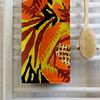 3D Rose Bright Orange Deco Towel, 15 x 22, White