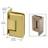 CRL P1N044SB Satin Brass Pinnacle 044 Series Wall Mount Offset Back Plate Hinge