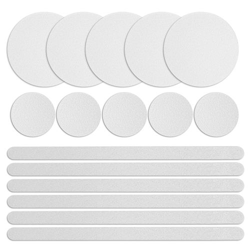 BIGTEETH Anti Slip Shower Stickers Bathtub Non Slip Stickers 16pcs Shower Floor Non Slip Stickers Round and Long Type