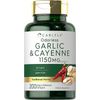 Odorless Garlic Cayenne 1150 Mg Cholesterol Triglycerides Support, 200 Softgels