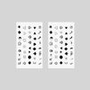 Oottati 2 Sheets Small Tiny Temporary Tattoo Stickers Finger Star Music Square Triangle Spade