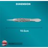 McPherson Corneal Plain Forceps 0.3mm Straight Tip Ophthalmic Instruments