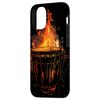 iPhone 15 bongo drum floor tom Cajón with fire for drummer musicians Case