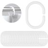 Alaoo 24 Pack Plastic C-Shaped Shower Curtain Hooks