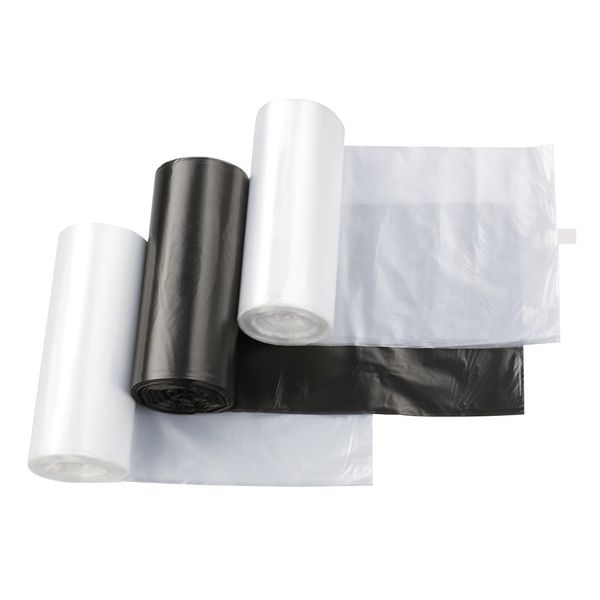 Nicesh 1.6 Gallon Small Trash Bags, Black, Clear and White, 75 Counts