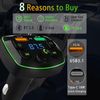 Bluetooth5.0 FM Transmitter Car Adapter PD18W+2 USB Charger Adapter LED & U Disk