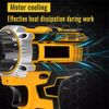 Hammer Drill Cordless Brushless Impact Driver Combo Kit With 2 Battery & Charger