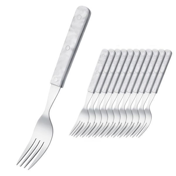 Table Fork / Dinner Fork Set of 12 in Beautiful Mother of Pearl Look