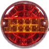 Red & Amber Slim Thin LED Rear Round Stop Tail Lamp Light Tractor Trailer Lorry