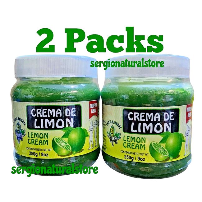 2 Packs Crema de Limon / Lemon Cream Reductora de Limon 250 grs Exp Date 05/2025