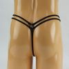 Men's 2-Way Stretch Side Double String G-Strings Black