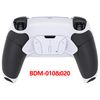 eXtremeRate Black Rubberized Grip Programable RISE4 Remap Kit for ps5 Controller BDM 010 & BDM 020, Upgrade Board & Redesigned White Back Shell & 4 White Back Buttons for ps5 Controller