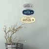 Victorian Please Use Front Door (Right Arrow) Sign (Ivory/Dark Brown) - Large (1 Pack)
