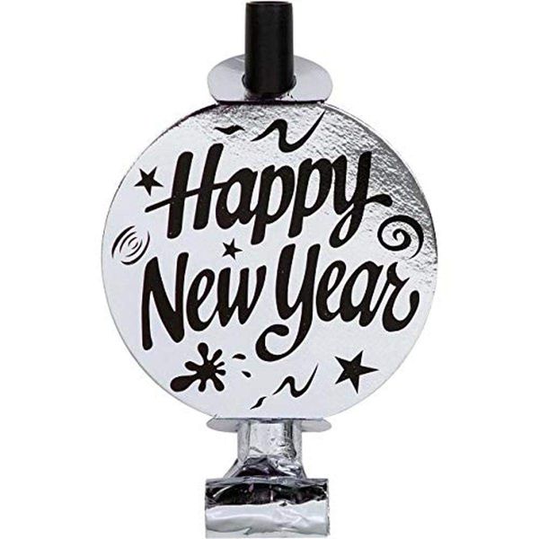 Assorted New Year Party Blowouts | Silver and Gold | 6 Pcs.