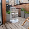 White Large Flight Bird Cage for Parakeets Canaries Medium Small Birds Parrots