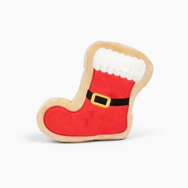 Midlee Santa Boot Sugar Cookie Dog Toy (Small)