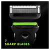 Gillette Labs with Exfoliating Bar and Heated Razor Blades, 10 Refills