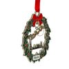 Paris Christmas Ornament Wreath Silver Plated