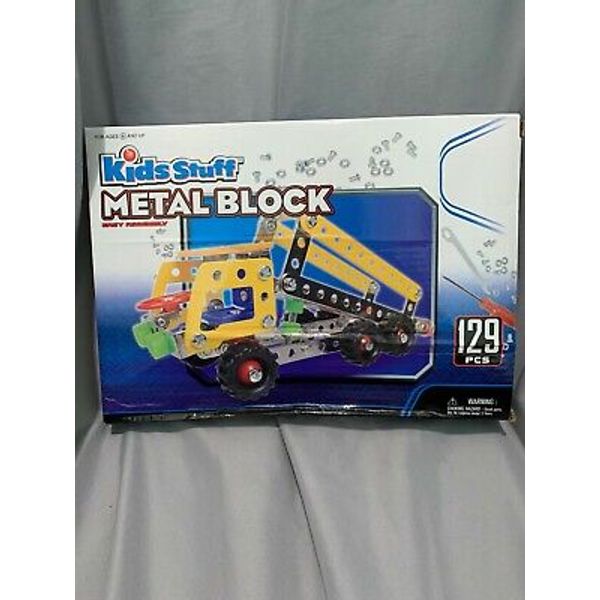 Kids Stuff Truck Build A Metal Block Cherry Picker  New 129pcs STEM Educational