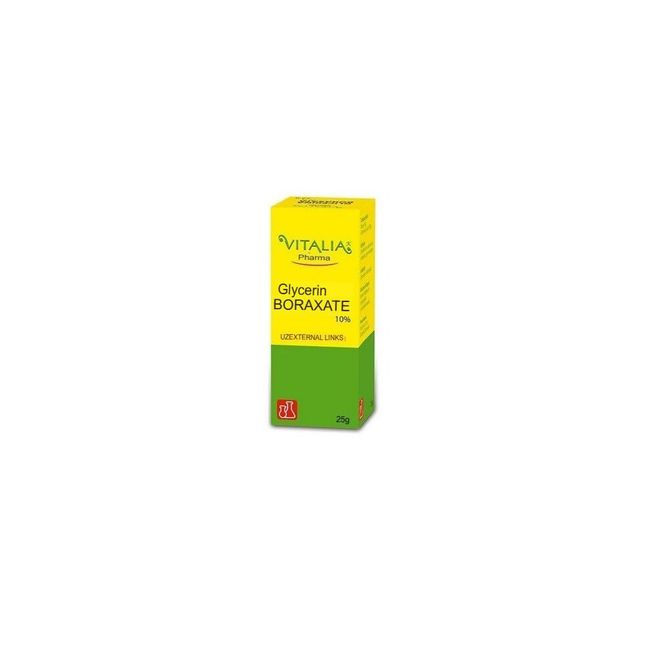 Glicerina Boraxata 10%, 25 g, Vitalia disinfectant, antimycotic, antiseptic, slightly anesthetic