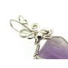 Amethyst Gemstone Sterling Silver Wire Wrapped Pendant
