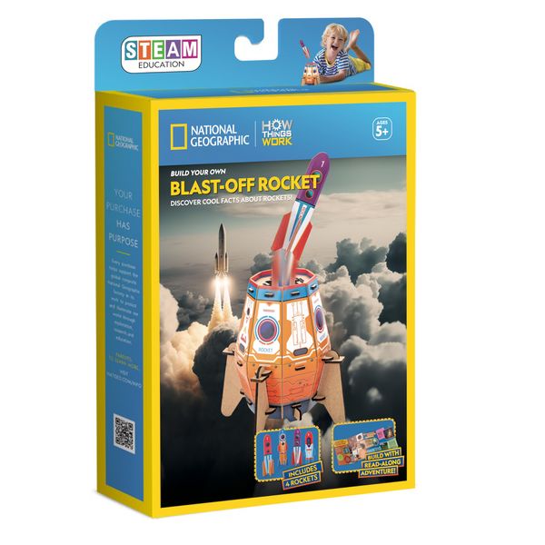 National Geographic Build Your Own Blast Off Rocket Educational Kit