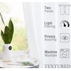 SET OF2 Faux Silk Drape for Bedroom Solid Modern Light Filtering Grommet Curtain