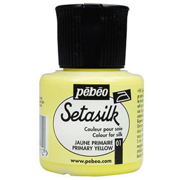 PEBEO Setasilk Silk Fabric Paint 45ml Bottle - Primary Yellow