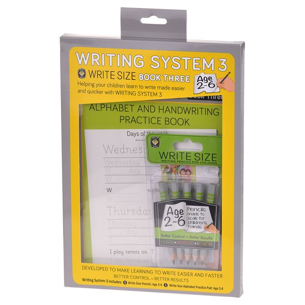 Write Size Alphabet Handwriting Practice Book Ages 2-6 Writing System 3