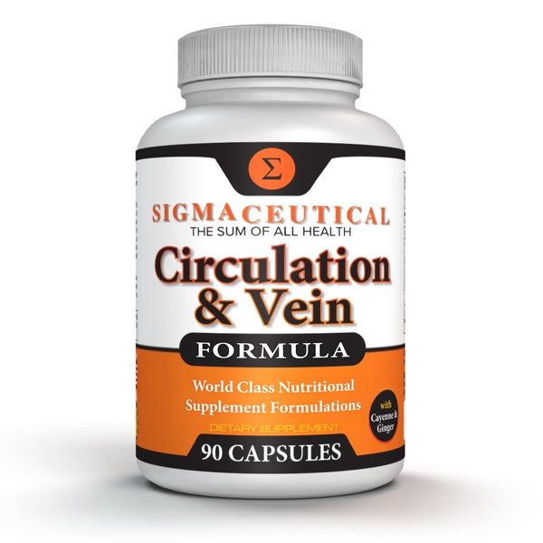 Sigmaceutical Varicose Veins Treatment for Legs - Circulation Supplement - Diosmin Leg Vein Support - Circulation Vein Support - Healthy Leg Vein Supplement - 90 Capsules