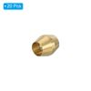 20pack 1/8" ID Tube Sleeve Ferrules Brass Compression Fitting Assortment Kit