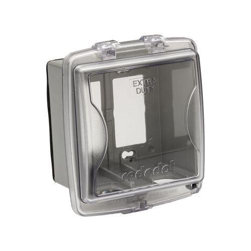 Red Dot 2CKPM 2-Gang Universal Weatherproof Cover with Clear Hood, Polycarbonate
