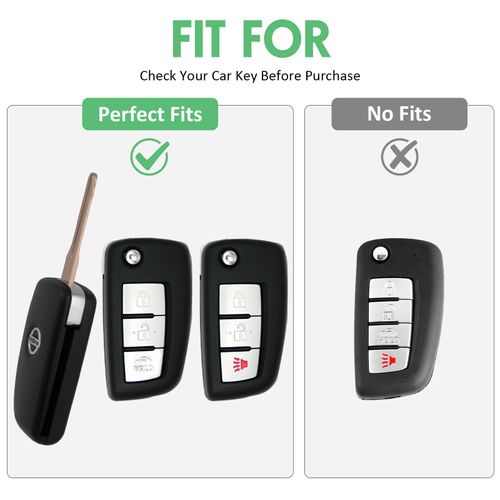 WORCAS for Nissan 3 Buttons Key Fob Cover,Premium Soft TPU Key Fob Cover Case Compatible with Nissan Rogue Rogue Select Rogue Sport Flip(Jade Pattern)