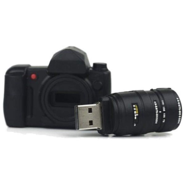 Ulticool - Camera 16 GB USB with Lens - Flash Pen Drive - Camera with Lens Memory Stick Data Storage - Memory Stick - Black