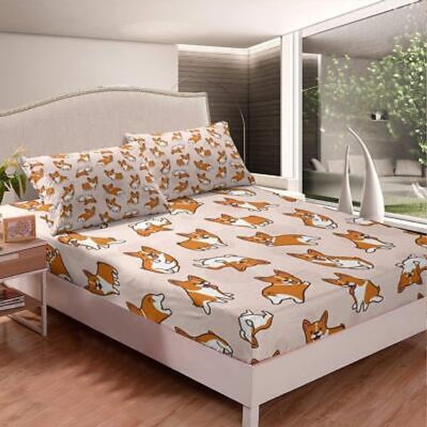 Feelyou Dog Printed Bedding Set for Girls Boys Children Cute Pet Dog Bed Shee...