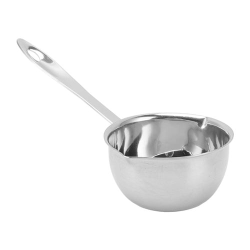 150/300ml Milk Butter Warmer Pot, Stainless Steel Milk Warmer Turkish Coffee Pot Butter Warmer Melting Pot with Dual Pour Spouts for Melting Butter, Chocolate, Heating Milk(300ml 6 Cups)