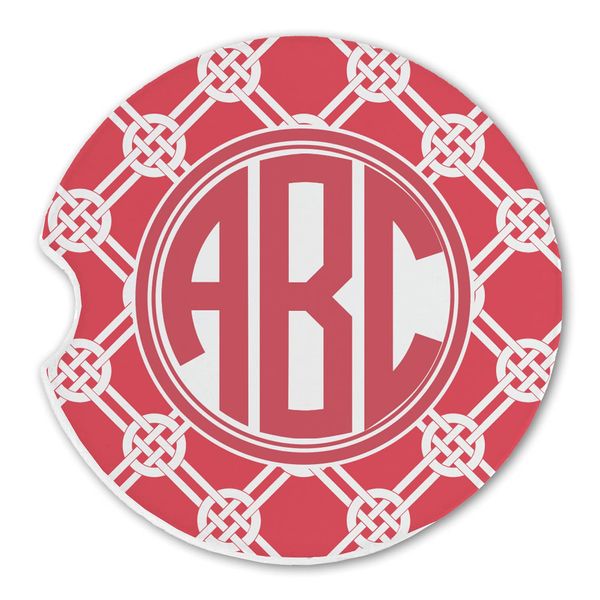 Personalized Celtic Knot Sandstone Car Coaster - Single