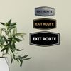 Signs ByLITA Fancy Exit Route Sign (Brushed Silver) - Medium
