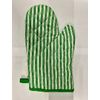 1 Oven Kitchen Cooking Gauntlet Green Stripe