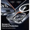 CANSHN Magnetic Compatible with iPhone 15 Pro Case, [Compatible with Magsafe] [Translucent Matte] Shockproof Protective Phone Case 6.1" - Clear